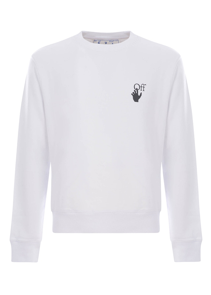 Sweatshirt Off-White Degrade Arrows Crewneck Sweatshirt Hvid | OMBA025F21FLE0060110