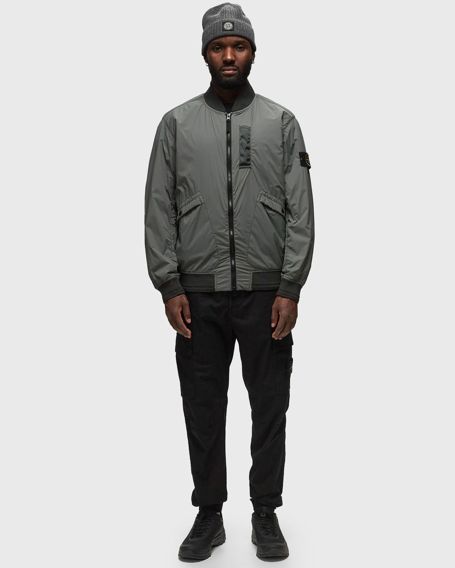 Bomberjakke Stone Island Garment-Dyed Bomber Jacket Grå | 801540525, 1