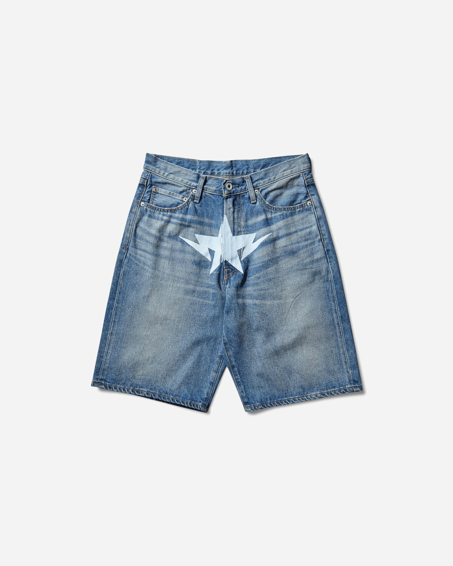 Shorts BAPE TWIN STA Denim Shorts Blå | 1L30151004 LIGHTINDI, 1