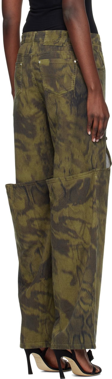 Cargo bukser Blumarine Pattern Denim Trousers Grøn | P422J133A, 2