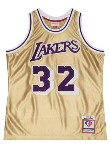 Jersey Mitchell & Ness Los Angeles Lakers Magic Johnson 75th Gold Swingman Jersey Metalisk | SMJY4398-LAL84EJHGOLD