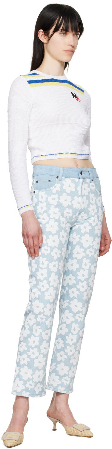 Jeans MSGM MSGM Printed Jeans Blå | 3841MDP232 257272, 3