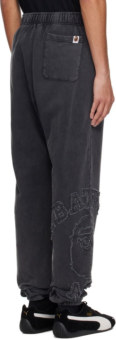 Joggingbukser BAPE BAPE Washed Effect College Patch Sweatpants Sort | 001PTK801001M, 2