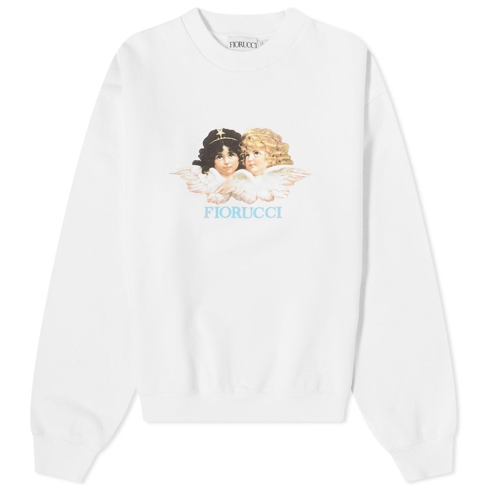 Sweatshirt Fiorucci Classic Angel Crew Sweat Hvid | W16SCNS3HWH, 0