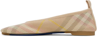 Tøj Burberry Burberry Check Knit Ballerina Flats Beige | 8101053, 2