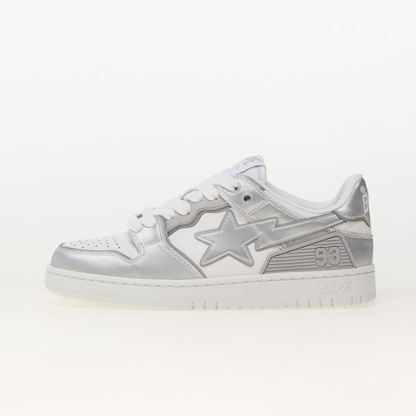 Sneakers og sko BAPE A BATHING APE Bape Sk8 Sta 4 L White Metalisk | 001FWK302311LWHT
