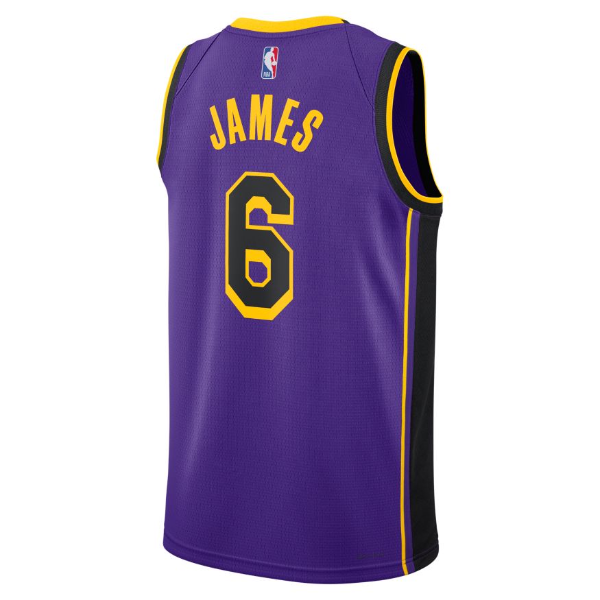 Jersey Jordan Dri-FIT NBA Los Angeles Lakers Statement Edition 2022 Swingman Jersey Lilla | DO9530-505, 1