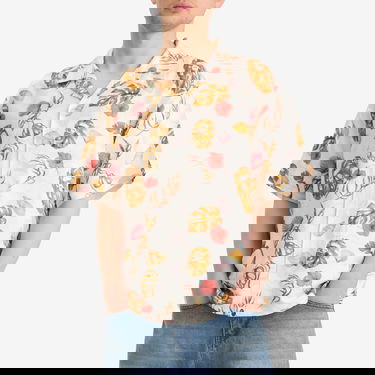 Skjorte BAPE A Bathing Ape Vacation Pattern Open Collar Shirt, Size Large Hvid | 001SRL301308M-WHT, 2