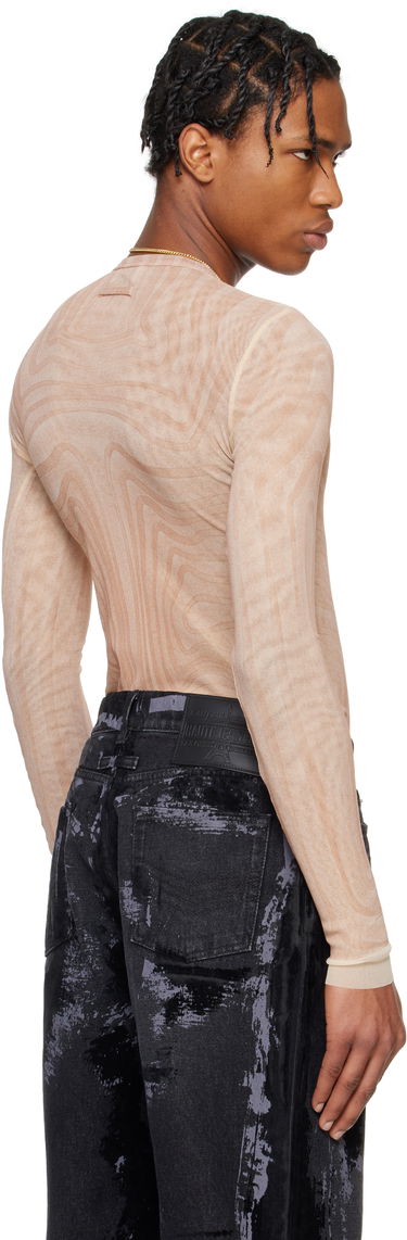 T-shirt Jean Paul Gaultier Jean Paul Gaultier 'The Spirale' Long Sleeve T-Shirt Beige | 25/34-F-TO270-T587-2026, 2
