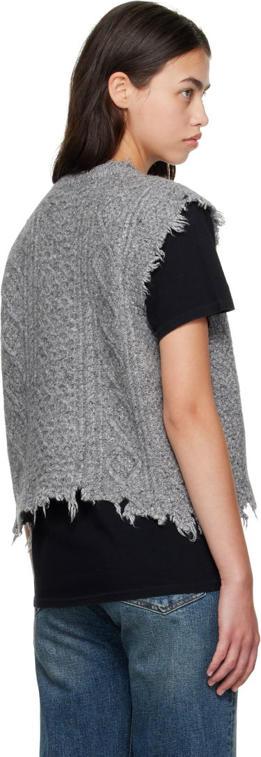 Sweater R13 R13 Boyfriend Cable Knit Vest Grå | R13WY228-Y208A, 2