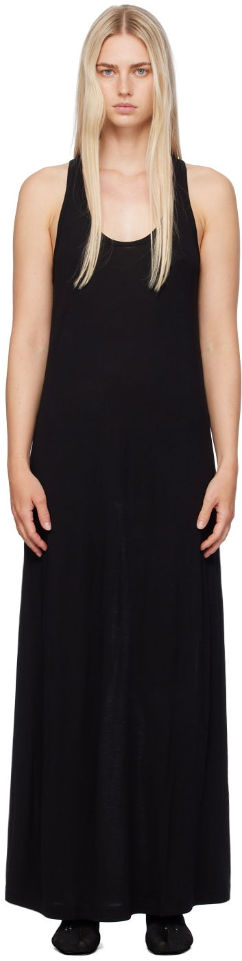 Kjole TOTEME TOTEME Scoop-Neck Maxi Dress Sort | 243-WRD4175-FB0241