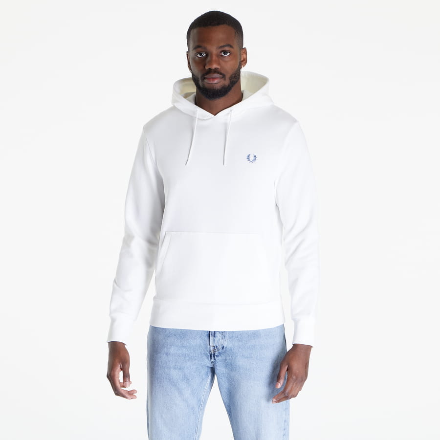 Sweatshirt Fred Perry Laurel Wreath Hooded Sweatshirt Hvid | M4624 129, 0