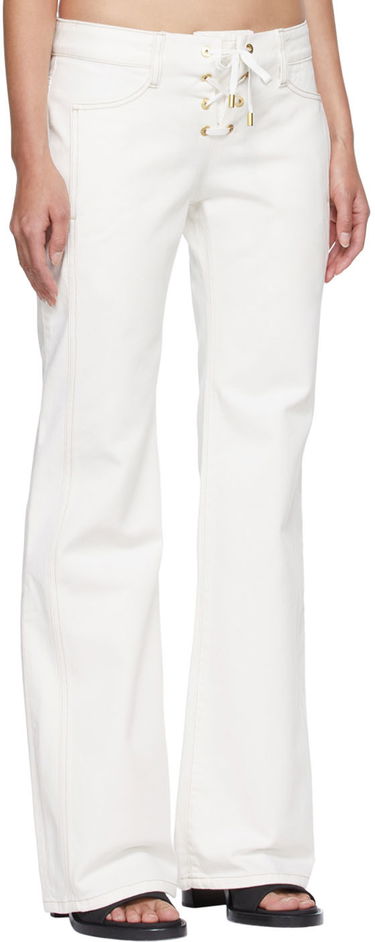 Bukser Dion Lee Dion Lee Laced Flare Jeans Hvid | C2046S22, 1
