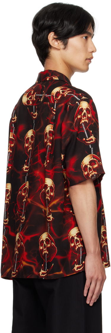 Skjorte WACKO MARIA WACKO MARIA Tattoo Studio Edition Skull Print Shirt Rød | 56TS-WM-HI15, 2