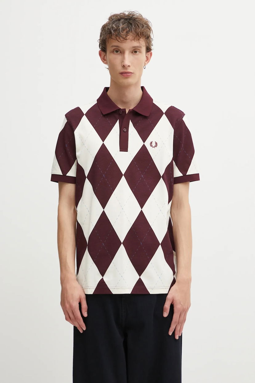 Polo skjorte Fred Perry Cotton Argyle Polo Shirt Flerfarvet | M1628