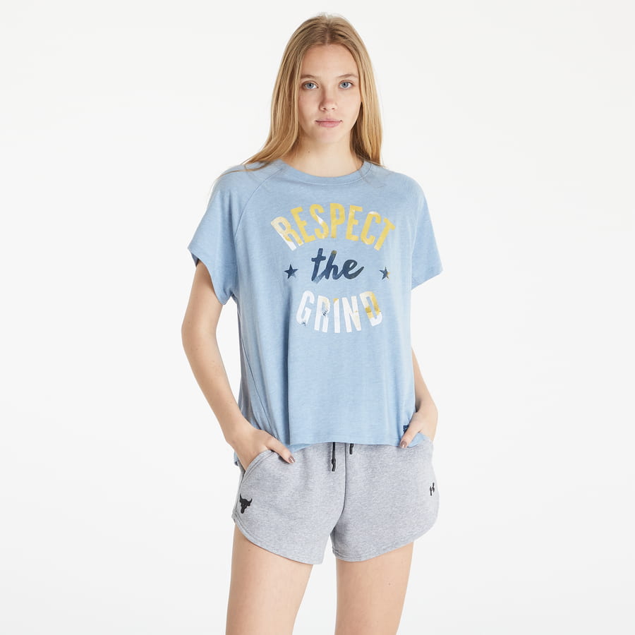 T-shirt Under Armour Project Rock Respect Tee Blå | 1369961-416, 0