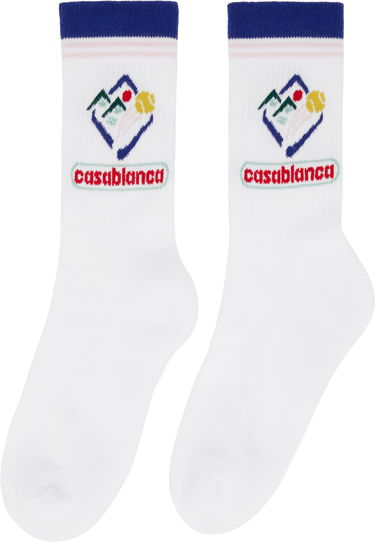 Sokker Casablanca Casablanca Fuji Icon Socks Hvid | APF25-ACC-010-04, 1