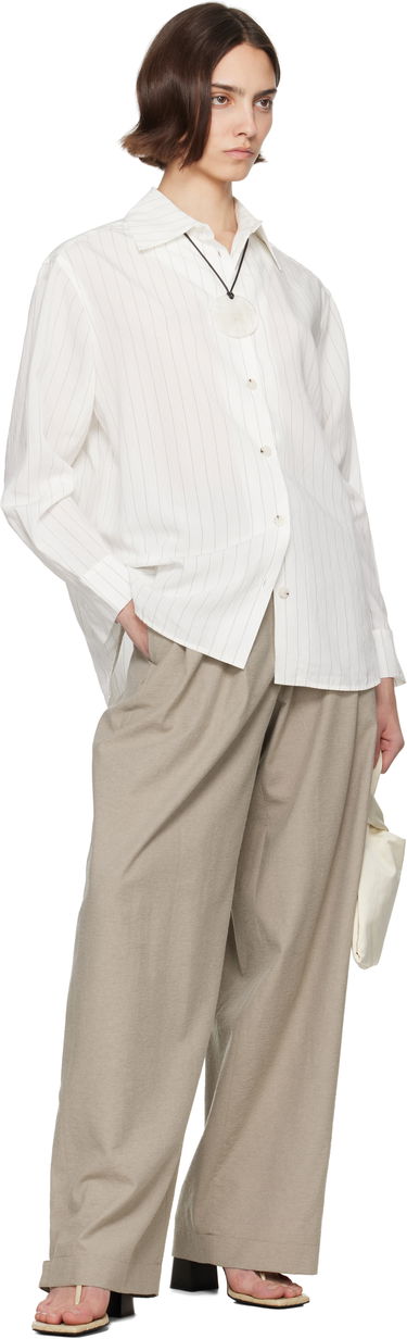 Bukser Nanushka Nanushka Jenci Pleated Trousers Beige | NW25SSPA26192, 3