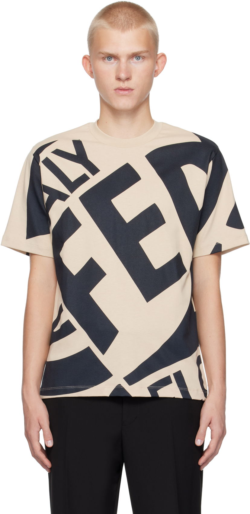 T-shirt FERRAGAMO Graphic T-Shirt Beige | 776363