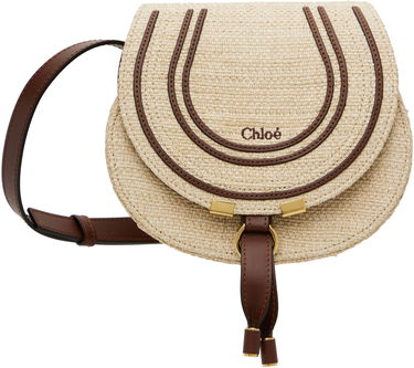 Skuldertaske CHLOÉ Chloé Small Marcie Saddle Bag Beige | CH25US680P19, 0