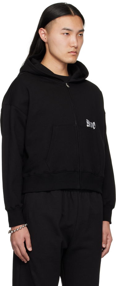 Sweatshirt We11done We11done Logo Zip-Up Hoodie Sort | WD-TJ0-25-815-U-BK, 1