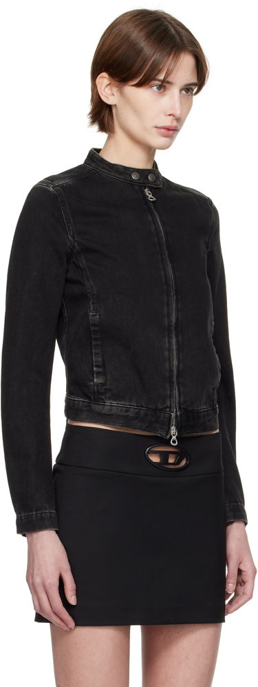 Jakke Diesel Diesel De-Morning Cropped Denim Jacket Sort | A13434 09I35, 1