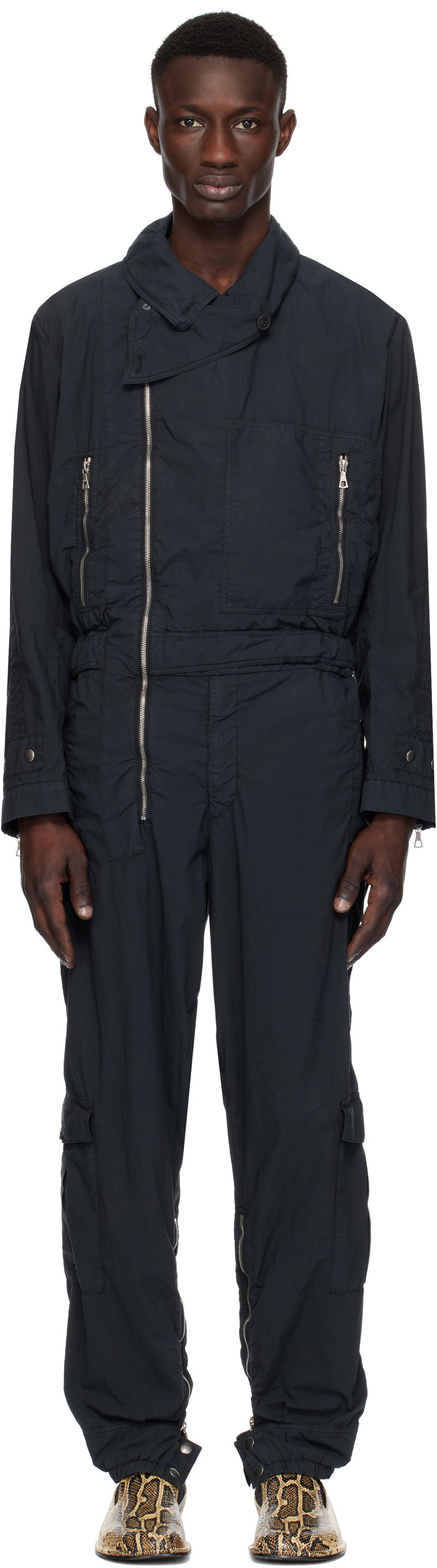 Jumpsuit Dries Van Noten Dries Van Noten Overdyed Jumpsuit Sort | 251-020957-1148