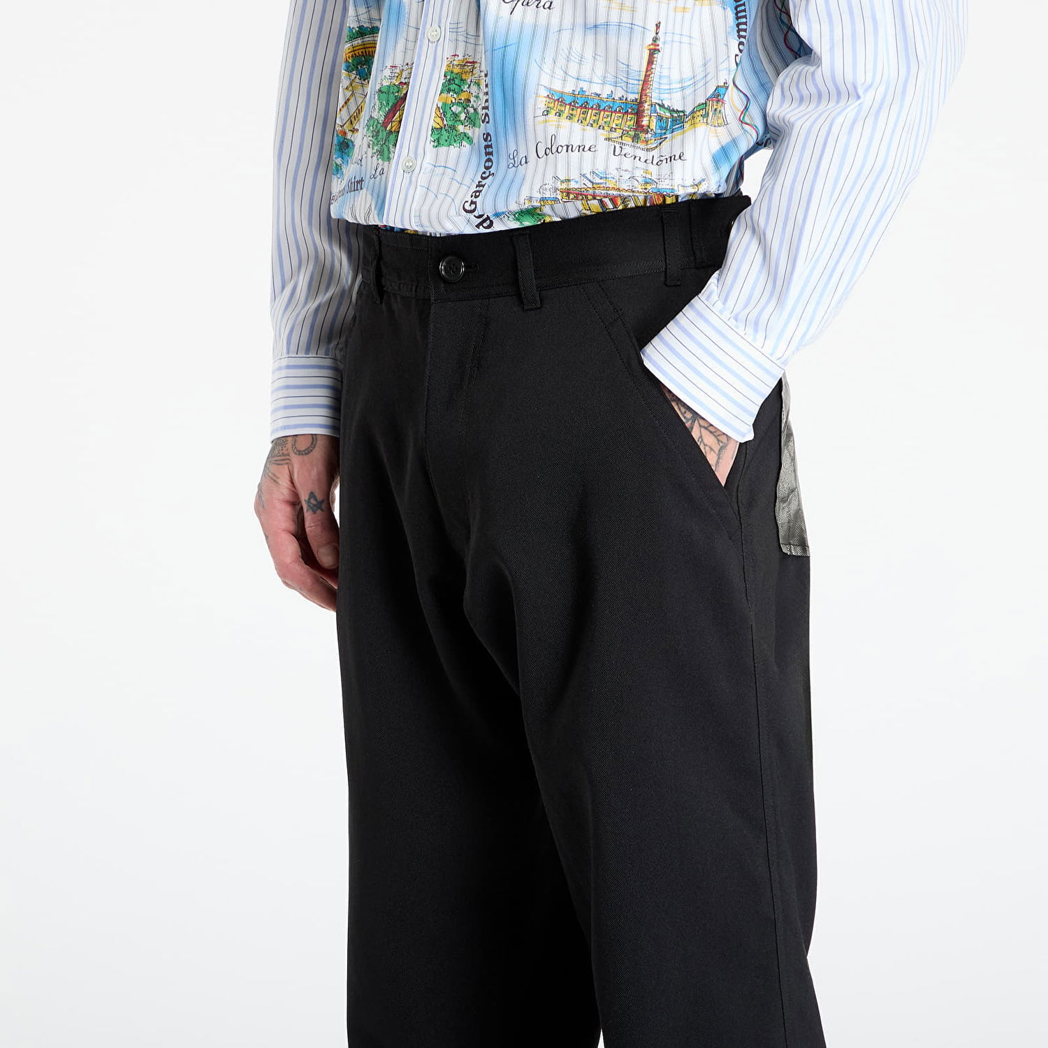 Bukser Comme des Garçons Comme des Garçons SHIRT Trousers With Patch Pockets Sort | FP-P501-W25 Black, 1