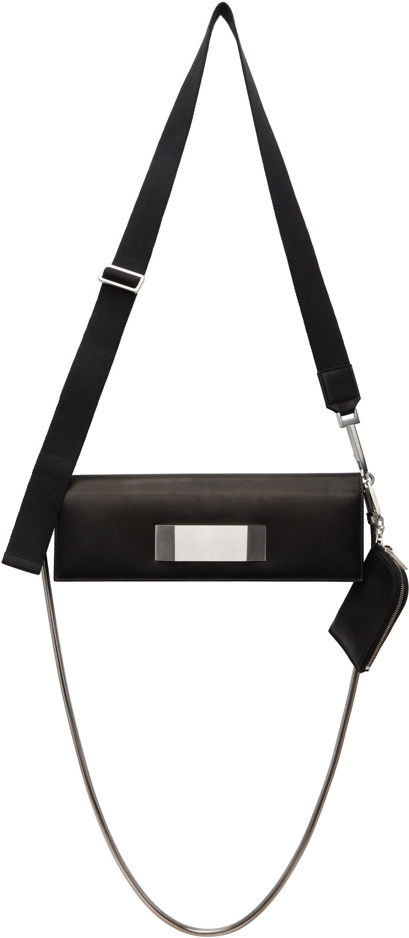 Skuldertaske Rick Owens Rick Owens Hollywood Griffin Baguette Bag with Metal Detail Sort | RO01E7442 LBLWEH