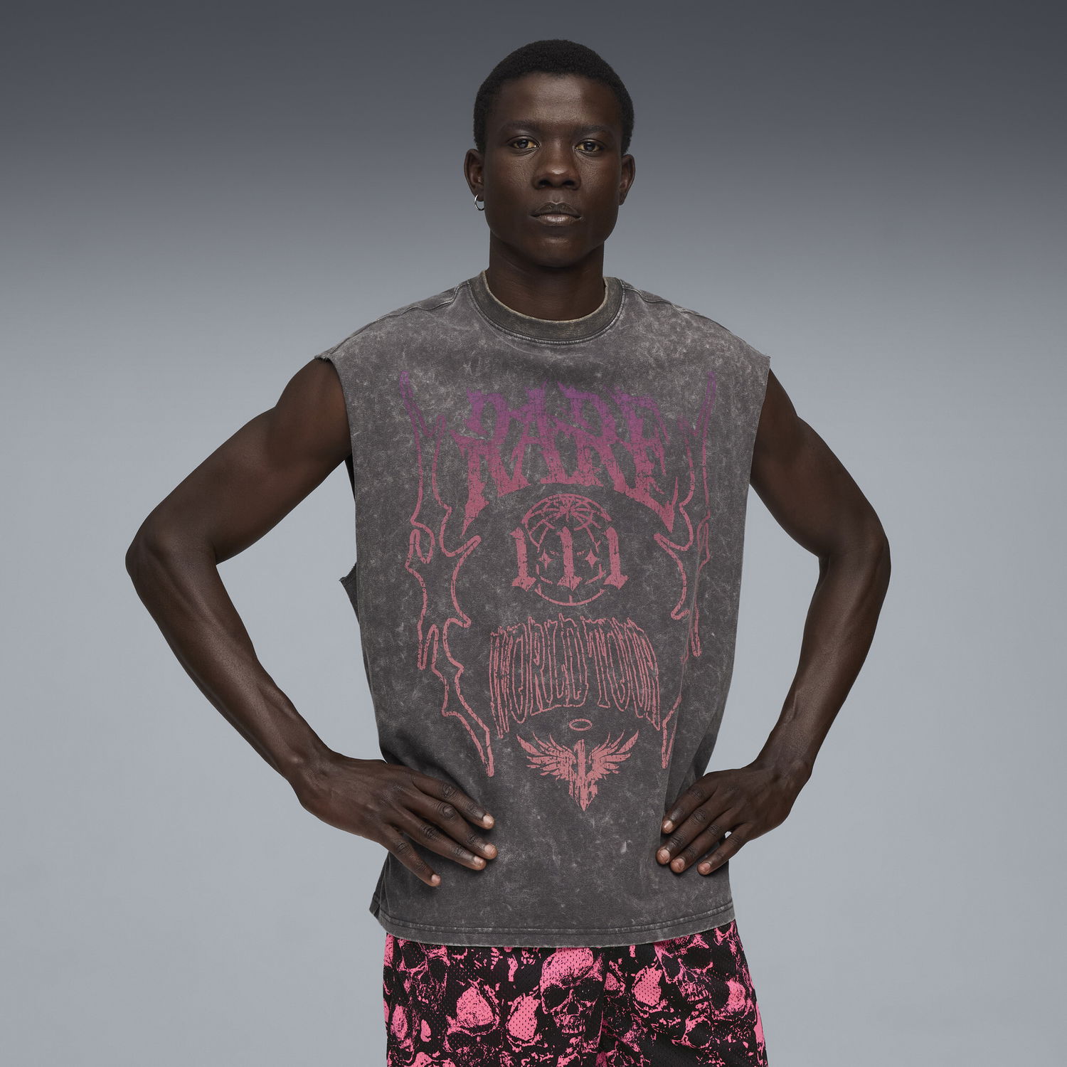 Tanktop Puma LaMelo World Tour-nament Cut Off T-Shirt Grå | 632428_01, 0