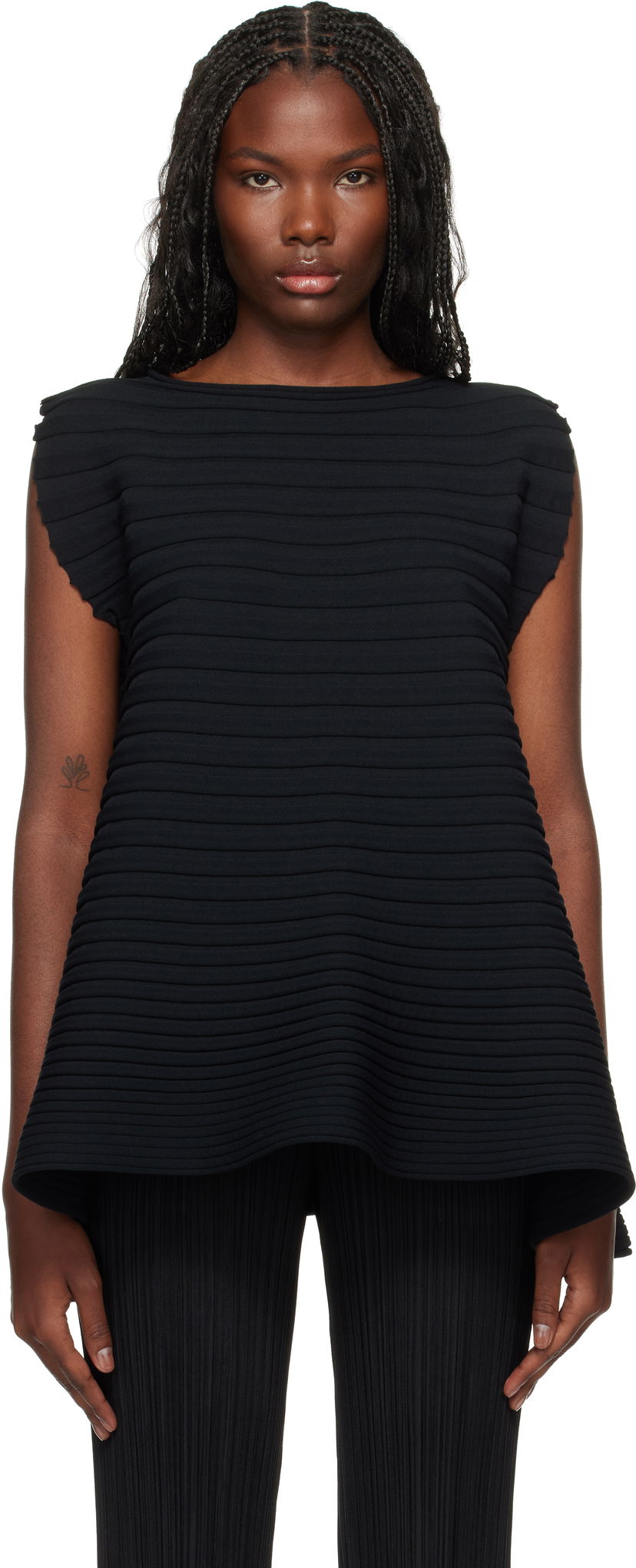 T-shirt Pleats Please Issey Miyake Knit Top Sort | PP48KK791