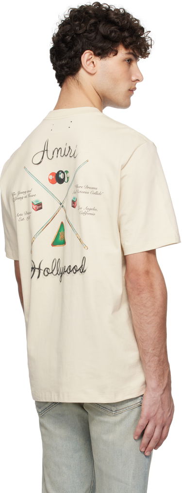 T-shirt AMIRI Pool Cue Graphic T-Shirt Beige | AMJYTE1135, 2