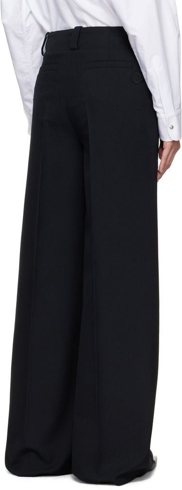 Bukser Moncler Moncler Wool Wide-Leg Trousers Sort | K20932A00007597SZ, 2