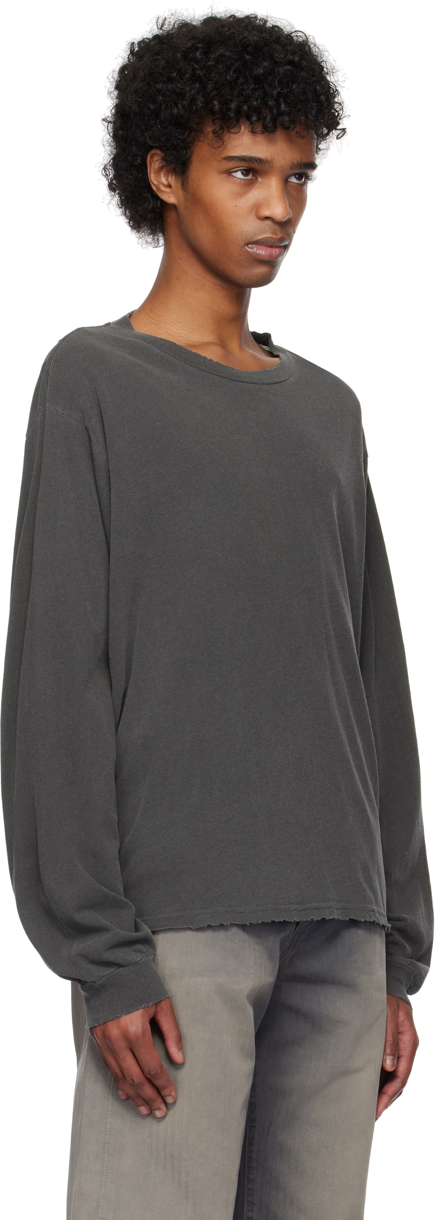T-shirt John Elliott John Elliott Folsom Long Sleeve T-Shirt Grå | A292M3714A, 1