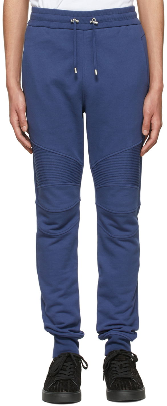 Joggingbukser Balmain Cotton Lounge Pants Blå | XH2OB00053JB