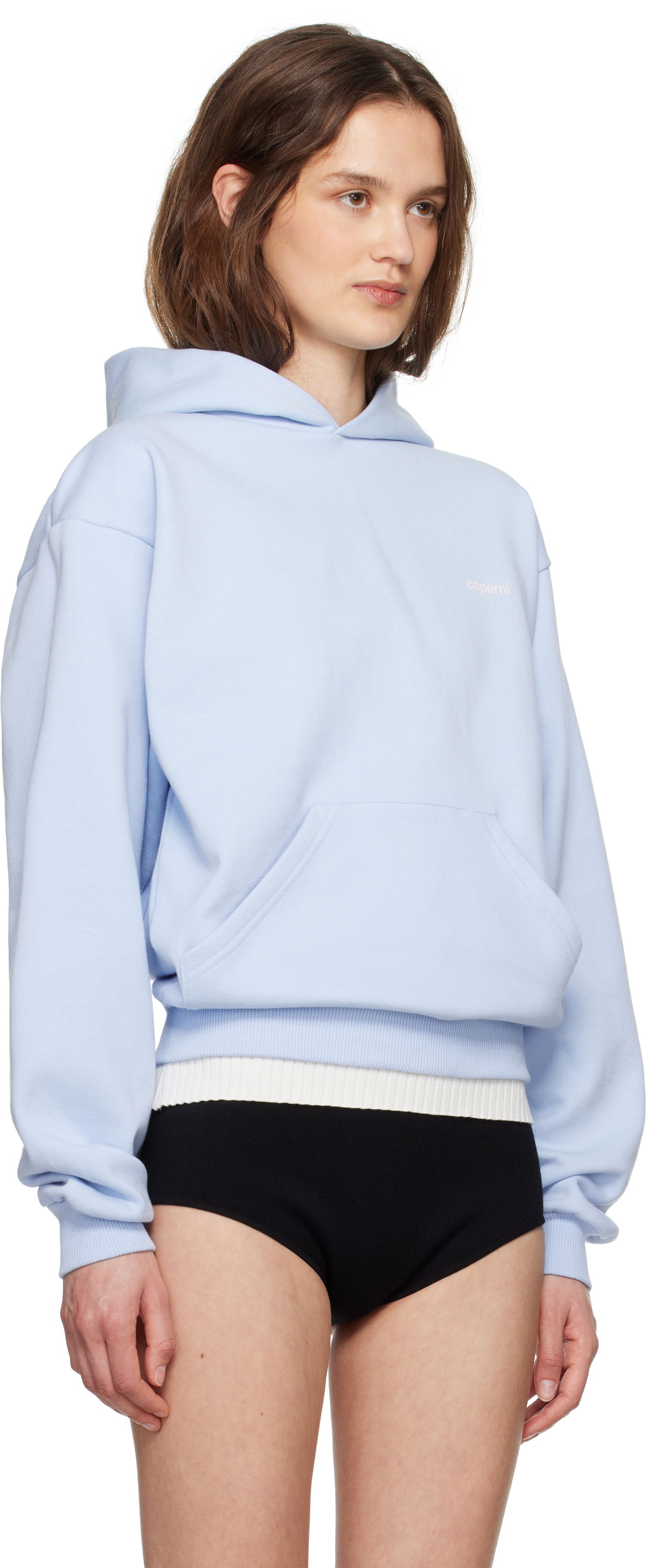 Sweatshirt Coperni Coperni Horn Hoodie Blå | COPJS15BISF5035, 1