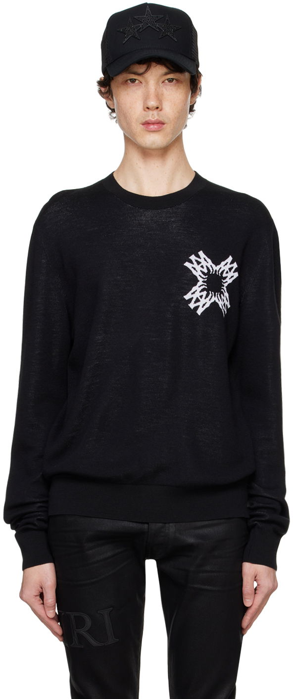 Sweater AMIRI AMIRI MA Quad Crewneck Sweater Sort | AMKNCW1066