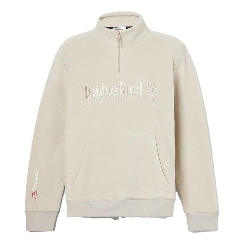 Sweatshirt Timberland Polartec Sweatshirt With Kangaroo Pocket Beige | A2NRK-CY2