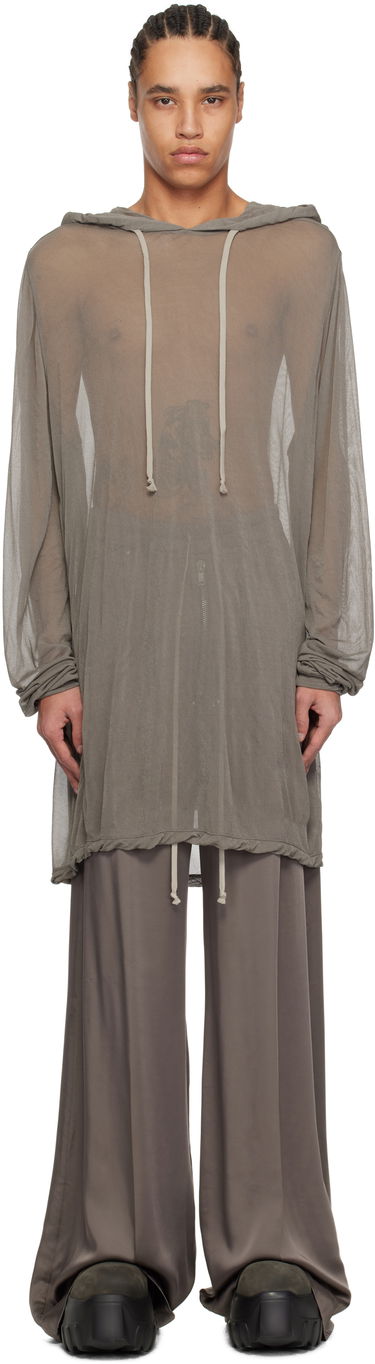 Sweater Rick Owens Rick Owens Hollywood Viscose Crepe Jersey Hoodie Grå | RR01E5285 JCR, 0