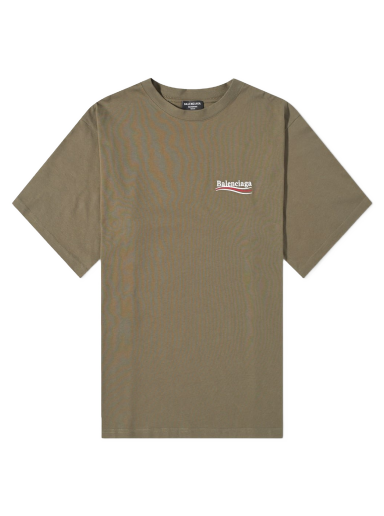 T-shirt Balenciaga Oversize Political Campaign Logo Tee Grøn | 641675-TKVJ1-2463
