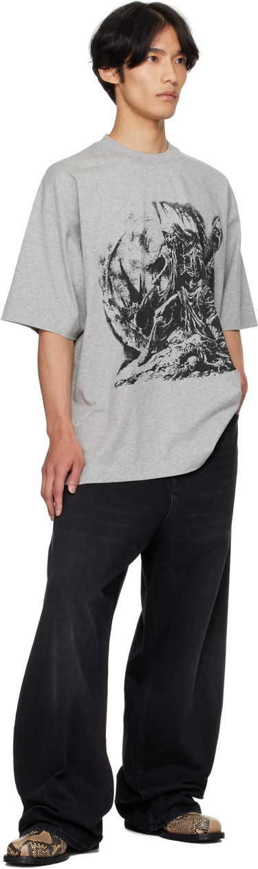 T-shirt VETEMENTS Vetements Goth Oversized Graphic T-Shirt Grå | UH76TR800G, 3