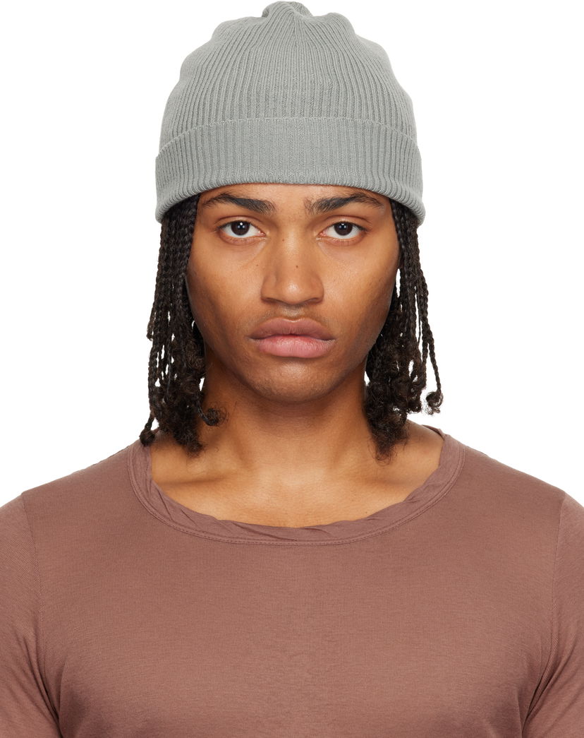 Beanie Rick Owens Rick Owens Concordians Ribbed Beanie Grå | RU02E1495 RIBM