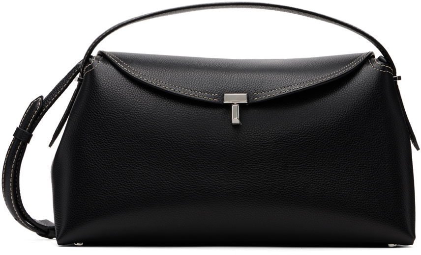 Mulepose TOTEME T-Lock Leather Shoulder Bag Sort | 234-WLGBG427-LE0030, 0