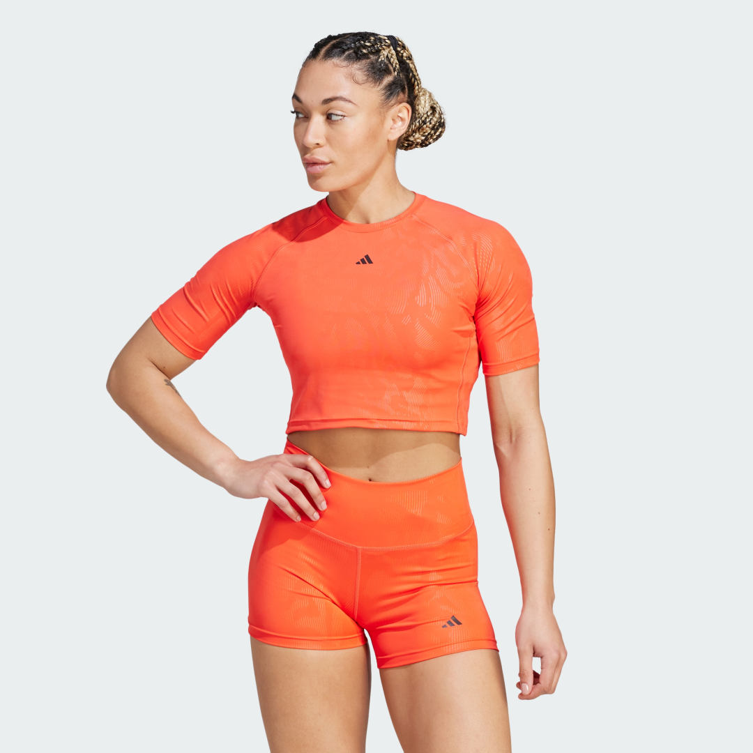 Crop top adidas Originals Power Crop Top Orange | IN6207, 0