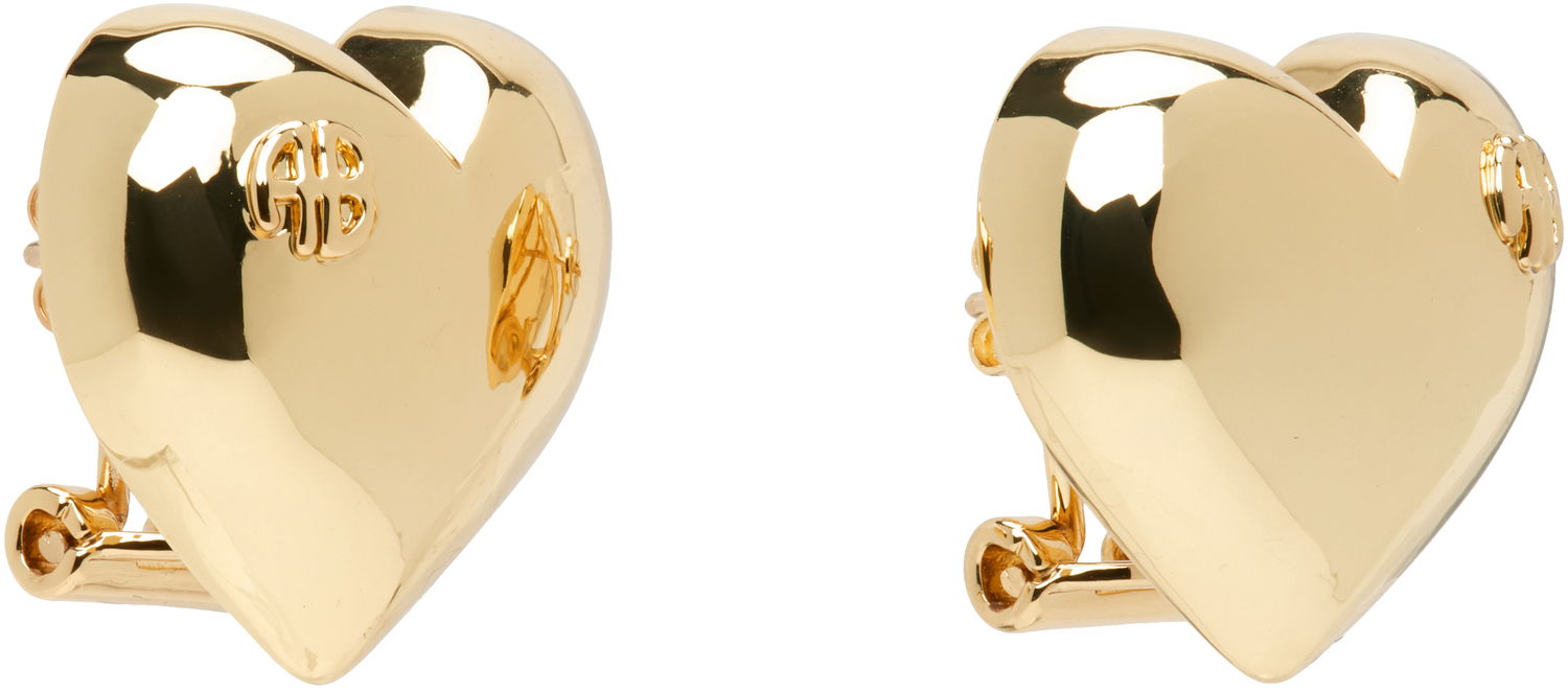 Øreringe Anine Bing ANINE BING Heart Earrings Metalisk | A-15-10448-GLD1, 1