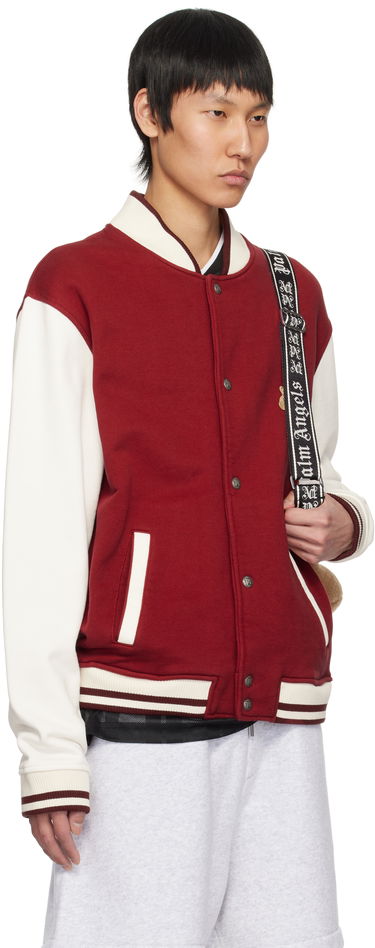 Bomberjakke Palm Angels Palm Angels 'Bear in Mind' Varsity Bomber Jacket Rød | PMEK011S25FAB0012503, 1
