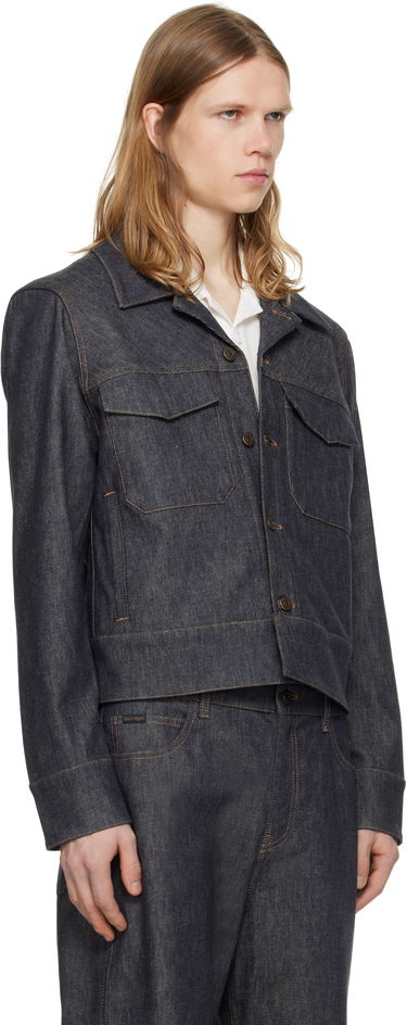 Jakke Courrèges Courrèges Utility Trucker Denim Jacket Blå | 125DBL250DE0035, 1
