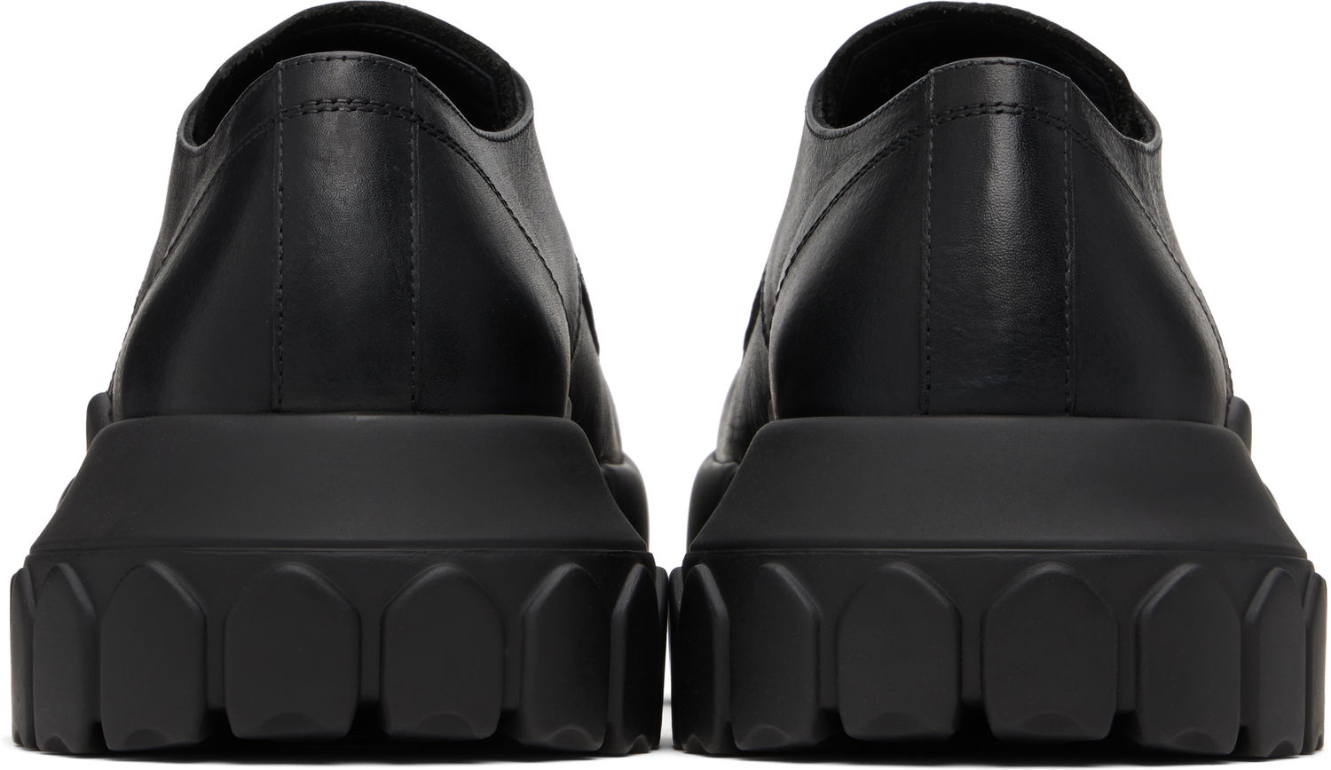 Sneakers og sko Rick Owens Rick Owens Hollywood Bozo Tractor Derbys Sort | RU02E1884 LOO, 1