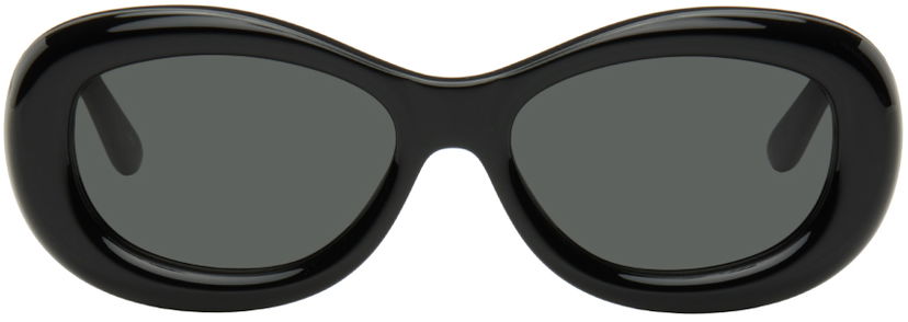 Solbriller Courrèges Oval Sunglasses Sort | 322ALU003AC0006