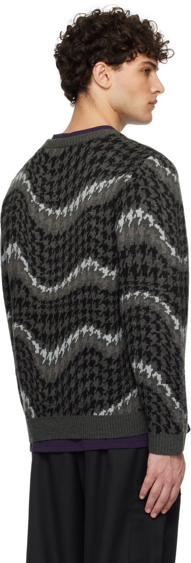 Sweater Dime Houndstooth Knit Sweater Grå | DIMEHO247COA, 2